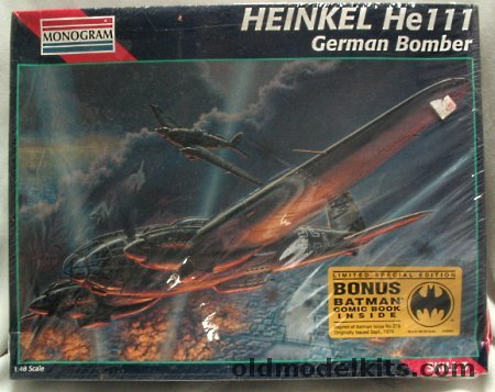 Monogram 1/48 Heinkel He-111H-4 or H-5 German Bomber - (He111H4), 5509 plastic model kit